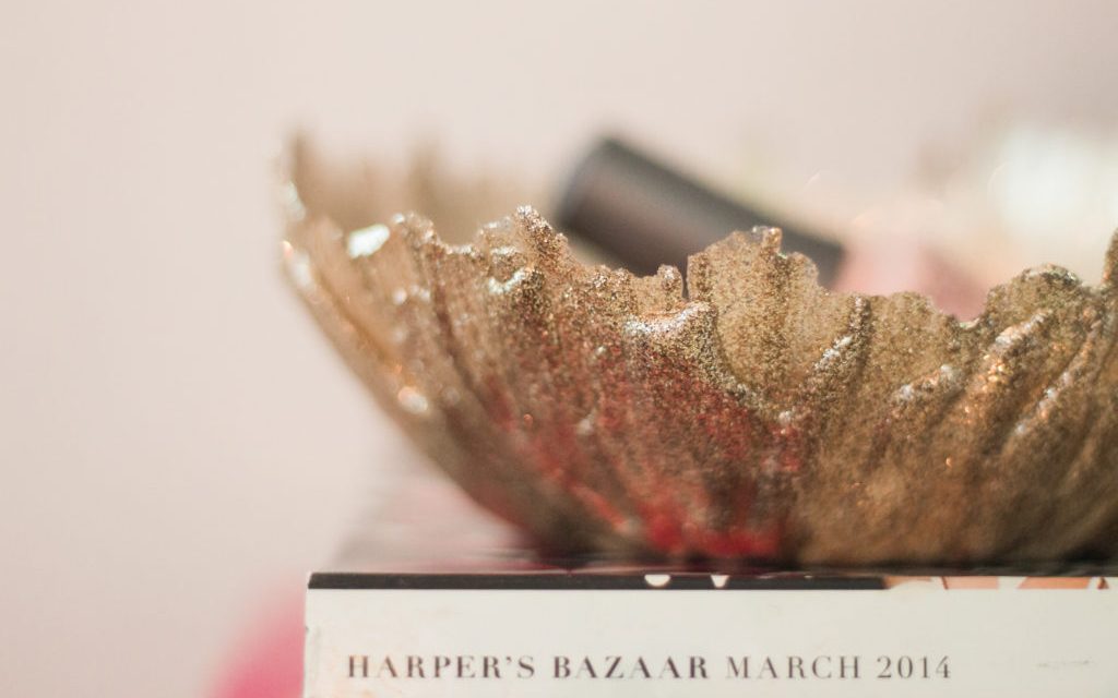 DIY Gold Glitter Bowl Kristyn Cole