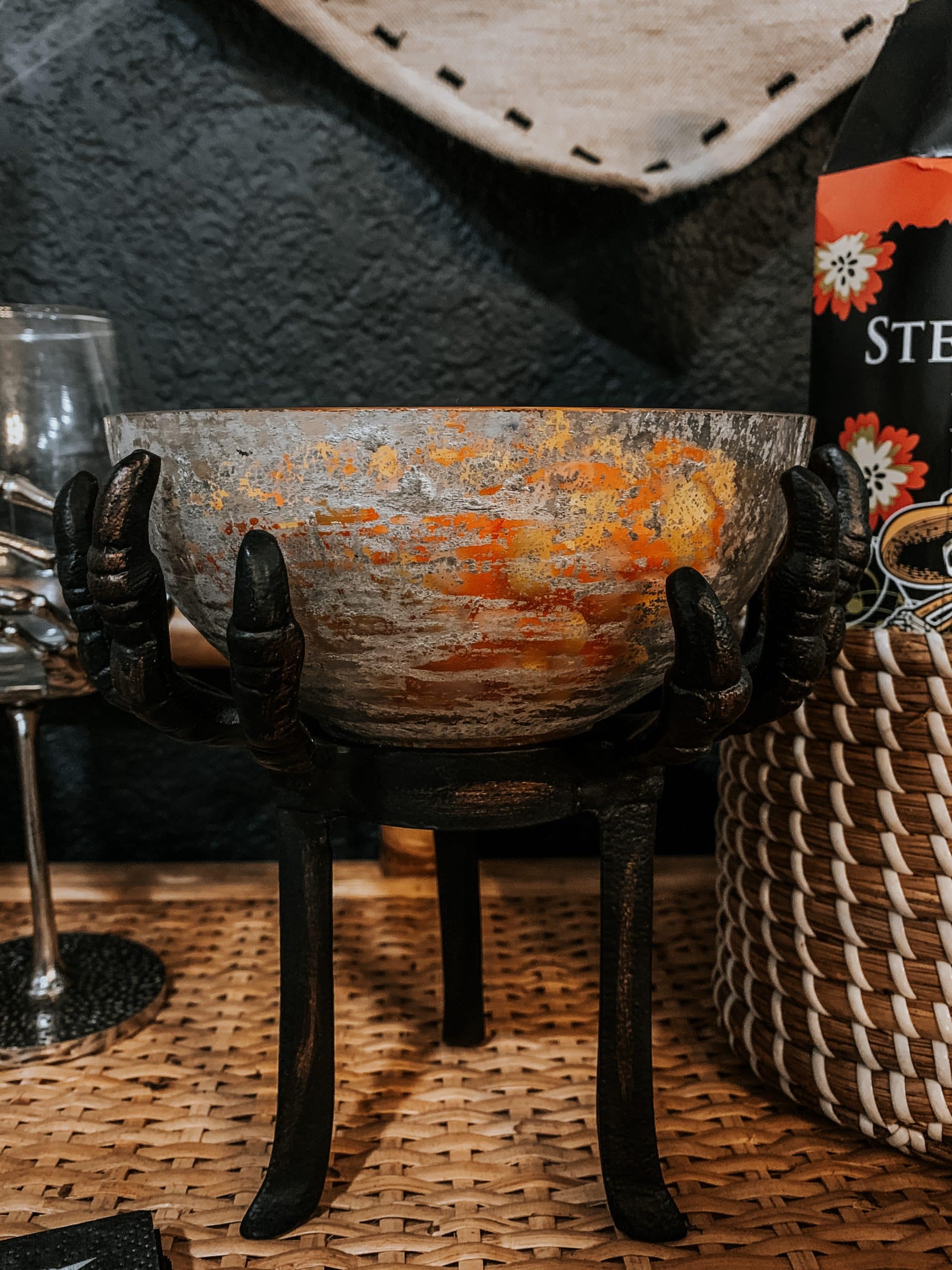 Halloween Skeleton Hand Candy Dish Halloween Skeleton Hand Candy Dish