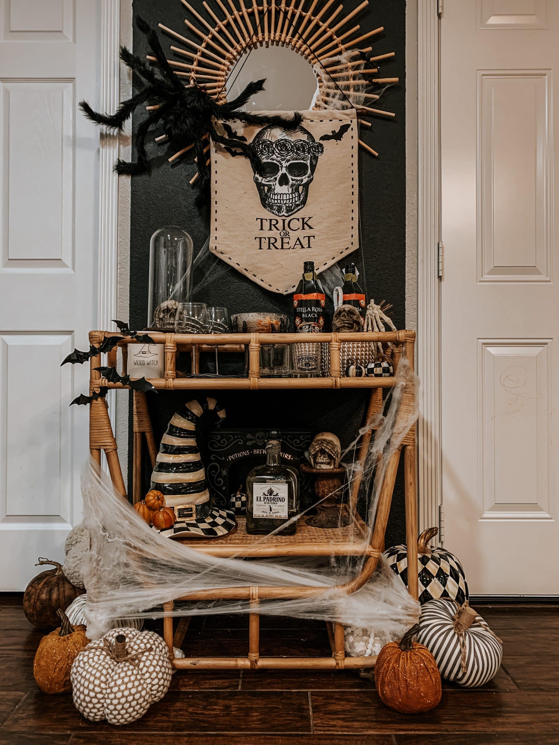 Boho Halloween Bar Cart