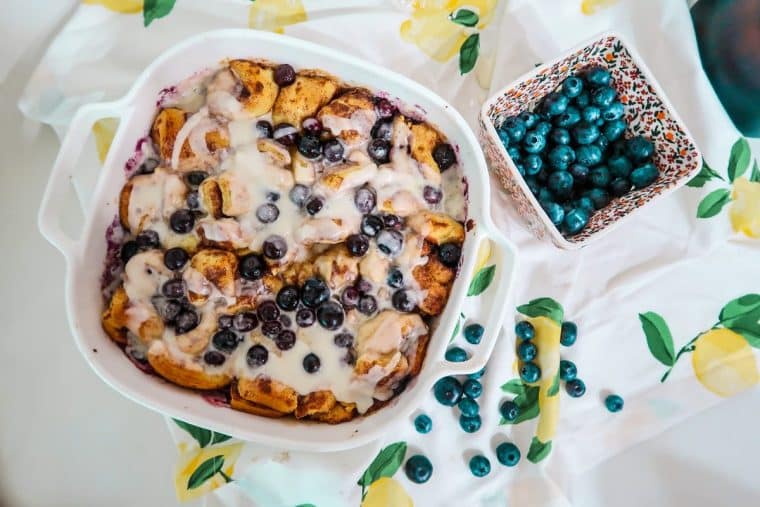 Blueberry Cinnamon Roll Casserole Kristyn Cole