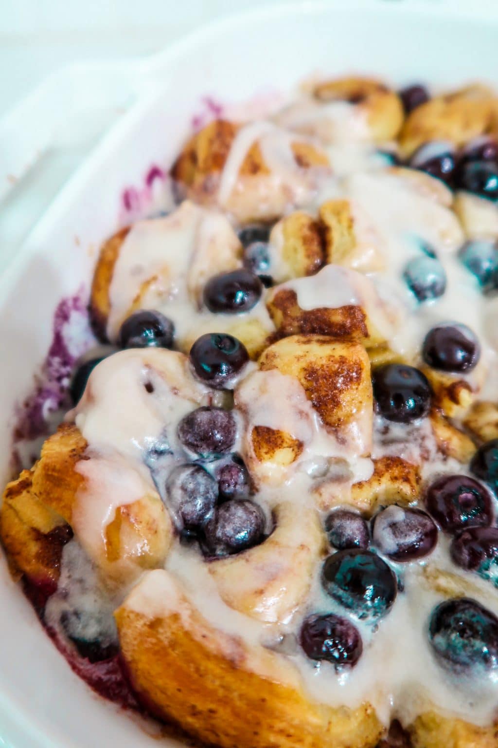 Blueberry Cinnamon Roll Casserole Kristyn Cole