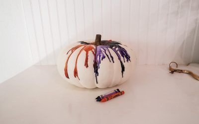 DIY Melted Crayon Pumpkin